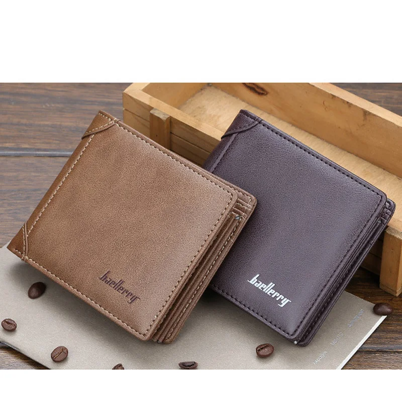 Baellerry Many Departments Slim Wallets Men Leather Brand Man Small Wallet Carteira Card Holder Male Purse High Quality images - 6