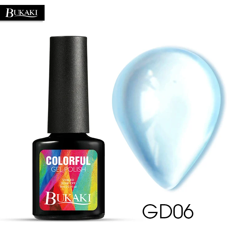 BUKAKI 8 цветов матовое желе гель лак для ногтей Soak Off Nail Art Советы Дизайн УФ светодиодный гель лак Полупостоянный гель лак Vernis - Цвет: GD06