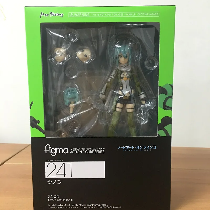 Figma 241 С рисунком из аниме мастера меча онлайн Арка «призрачная пуля»(ggo) Asada Kirito Kirigaya Suguha Figma 178 241 289 174 314 коллекция фигурок из ПВХ модель игрушки 15 см - Цвет: Figma 241