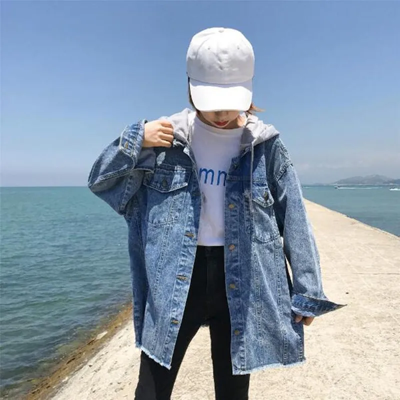 Модная Джинсовая куртка для женщин новинка весны 2019 ковбойские пальто в