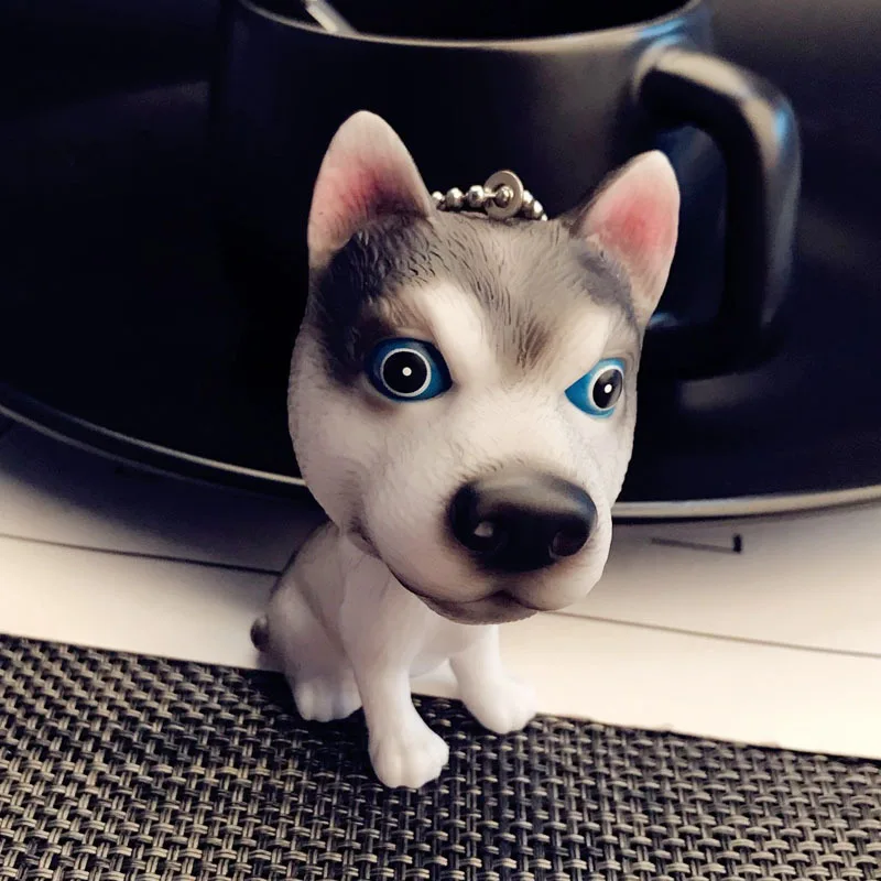 Мультфильм 3D мило собака бульдог автомобиль брелок животных Прекрасный Мопс