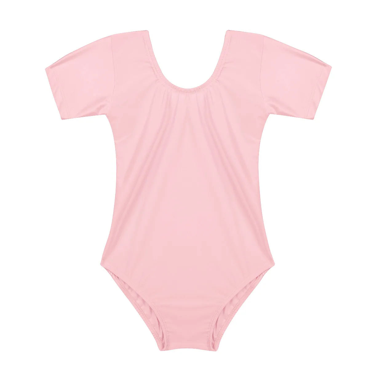 ChicTry Kids Basic Solid Color Ballet Leotard Sports Bodysuit Girls Short Sleeve Stretchy Gymnastics Children Dance Wear | Тематическая