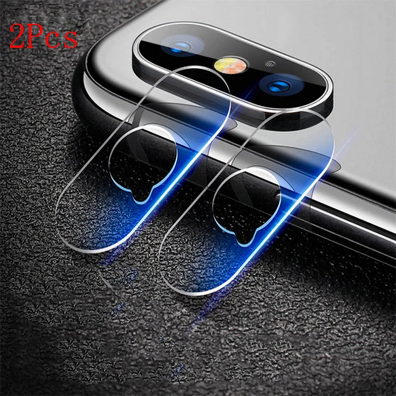 защитное стекло 2 шт. для iPhone X Камера Len протектор Мягкая закаленное Стекло