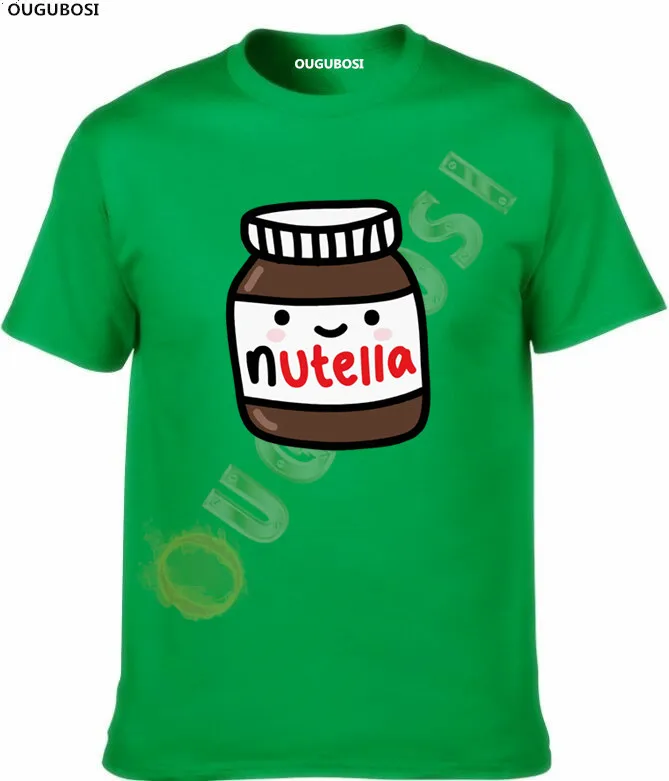 Бесплатная доставка с изображением шоколадной пасты Nutella лесной орех футболка