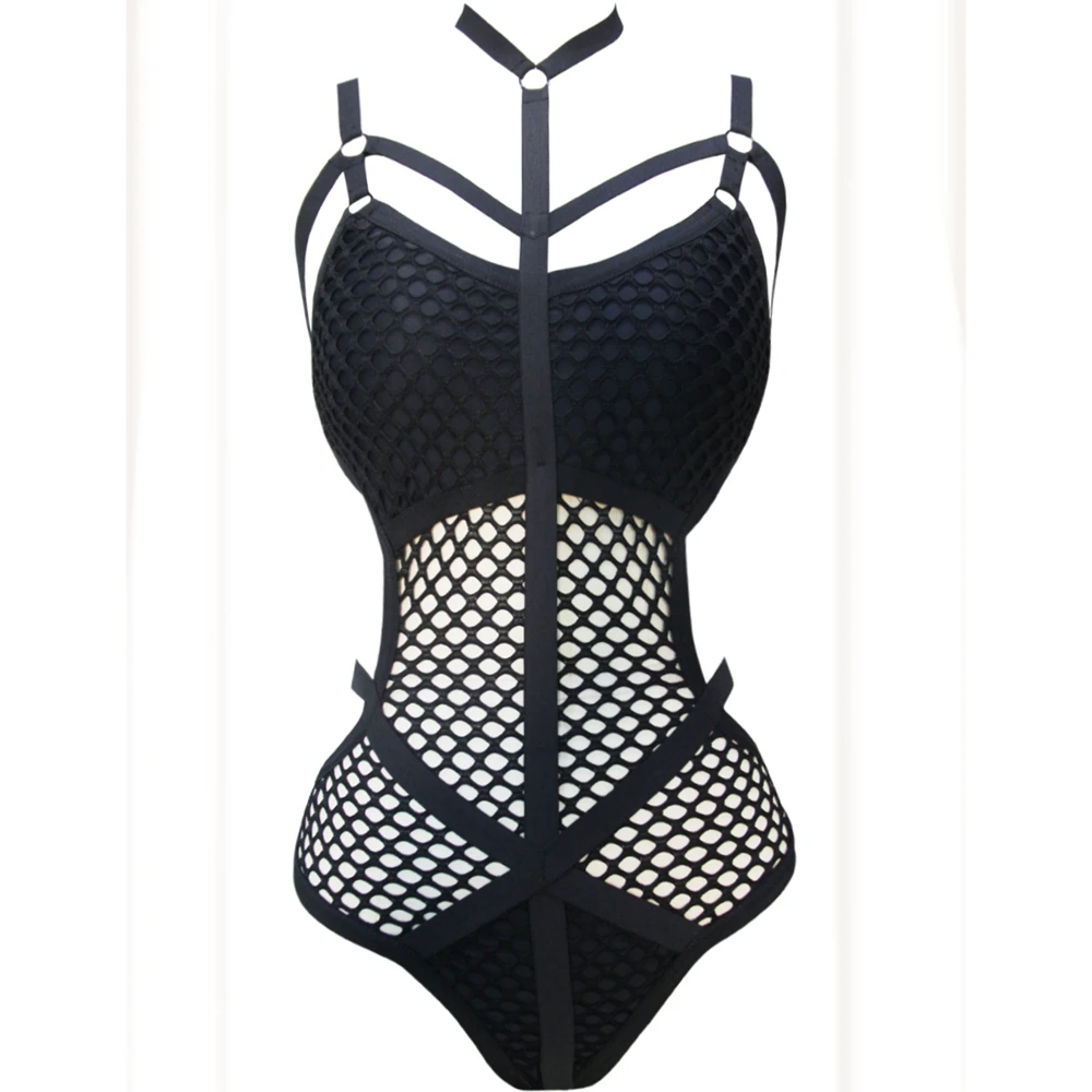 OULING Ретро винтажный цельный сетчатый слитный купальник монокини 2018 сексуальный