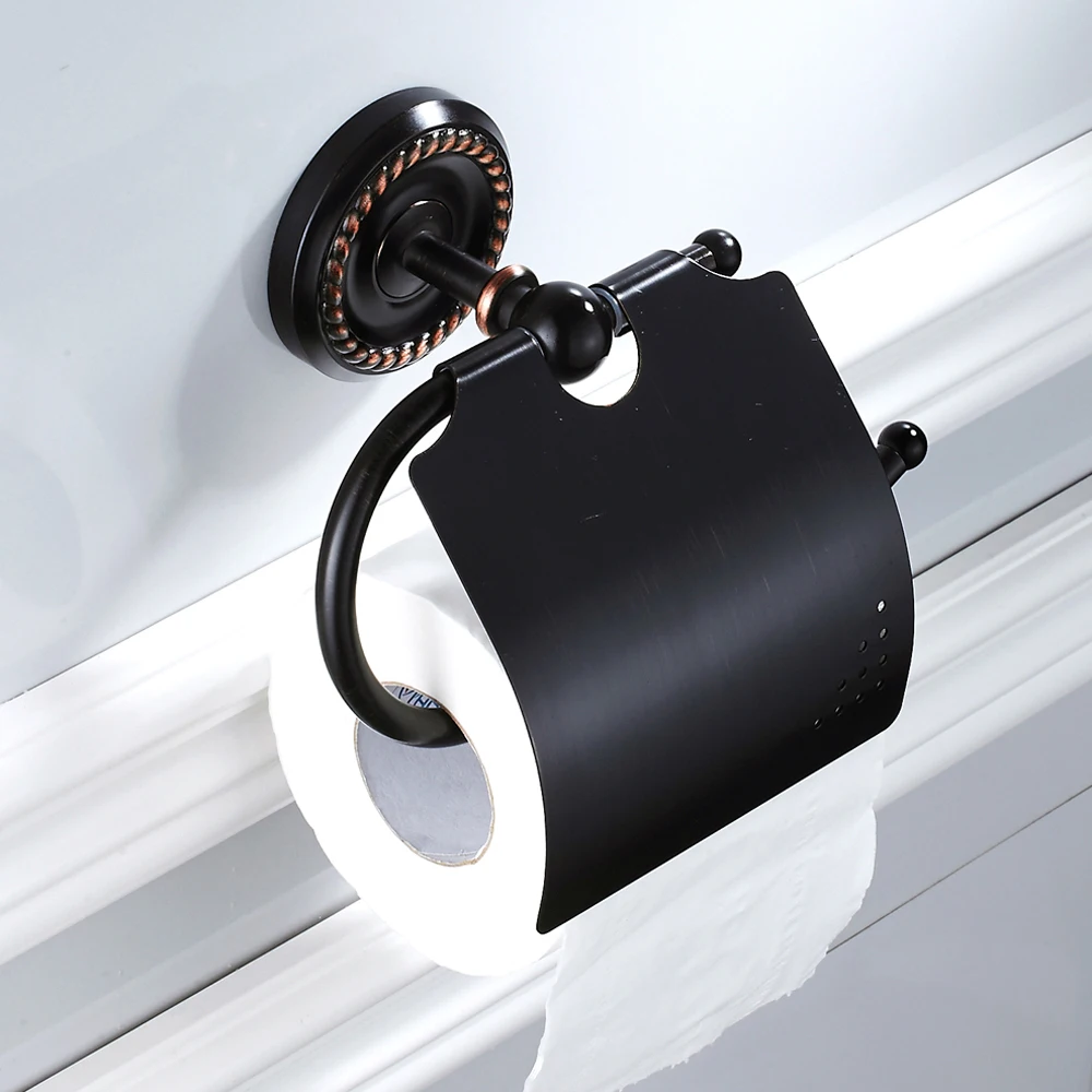 Набор аксессуаров для ванной Leyden черное латунное кольцо полотенец держатель