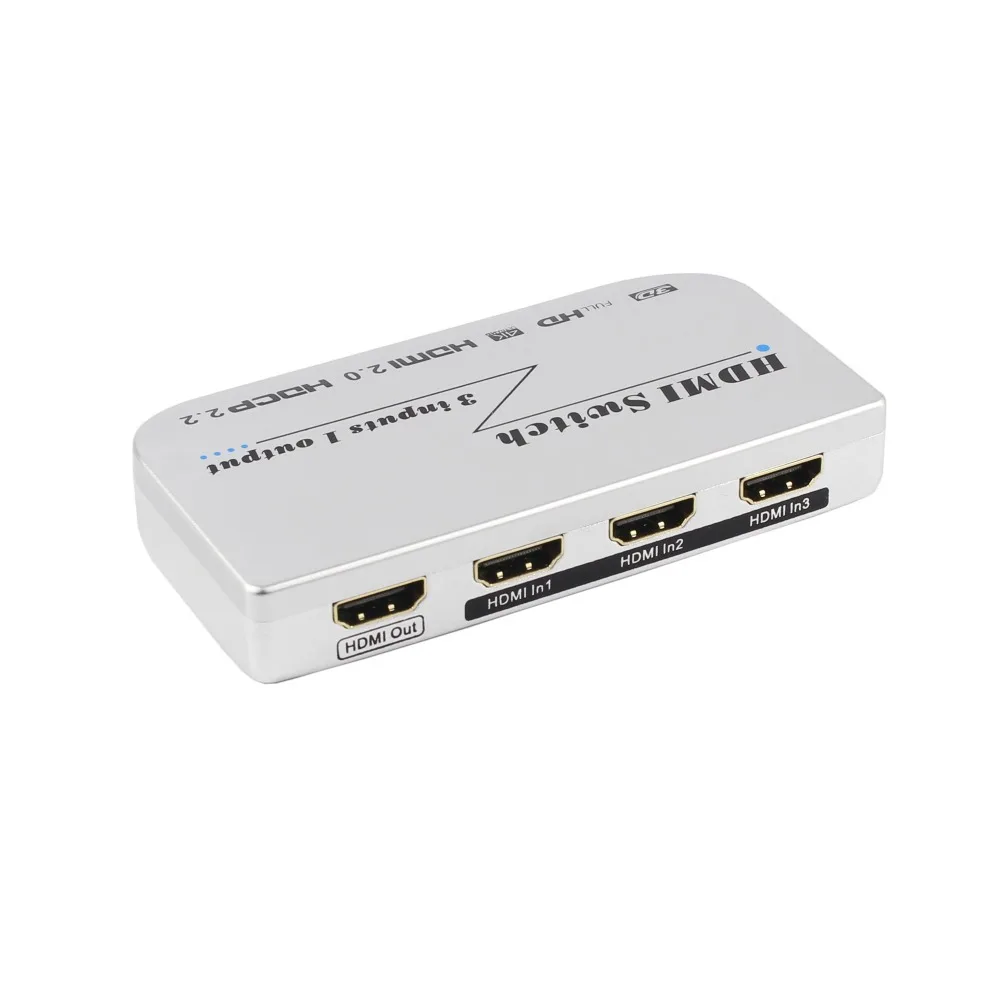 PUZHIJIE 4k @ 60Hz HDMI коммутатор 3 порта 3x1 Переключатель Поддержка HDR HDlitterCP 2 сквозной 3D