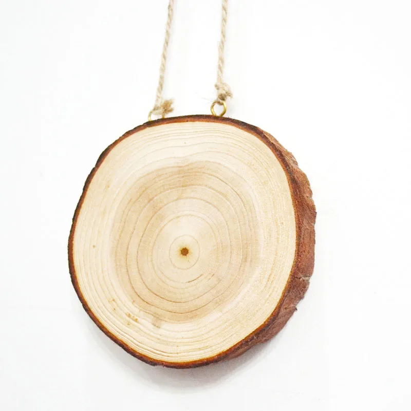 10 шт. круглые деревянные ломтики с отверстиями|Поделки из дерева| |