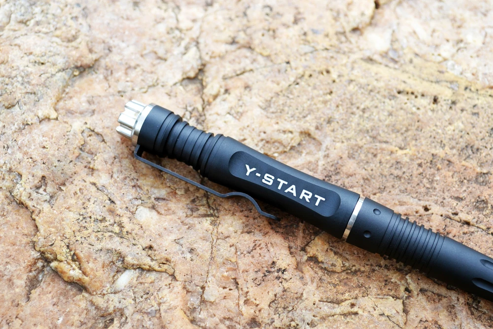 Y-START tactical pen Black Defense pens 6061-T6 aluminium pen case,Germany pen core,with Tungsten alloy point for gift EDC