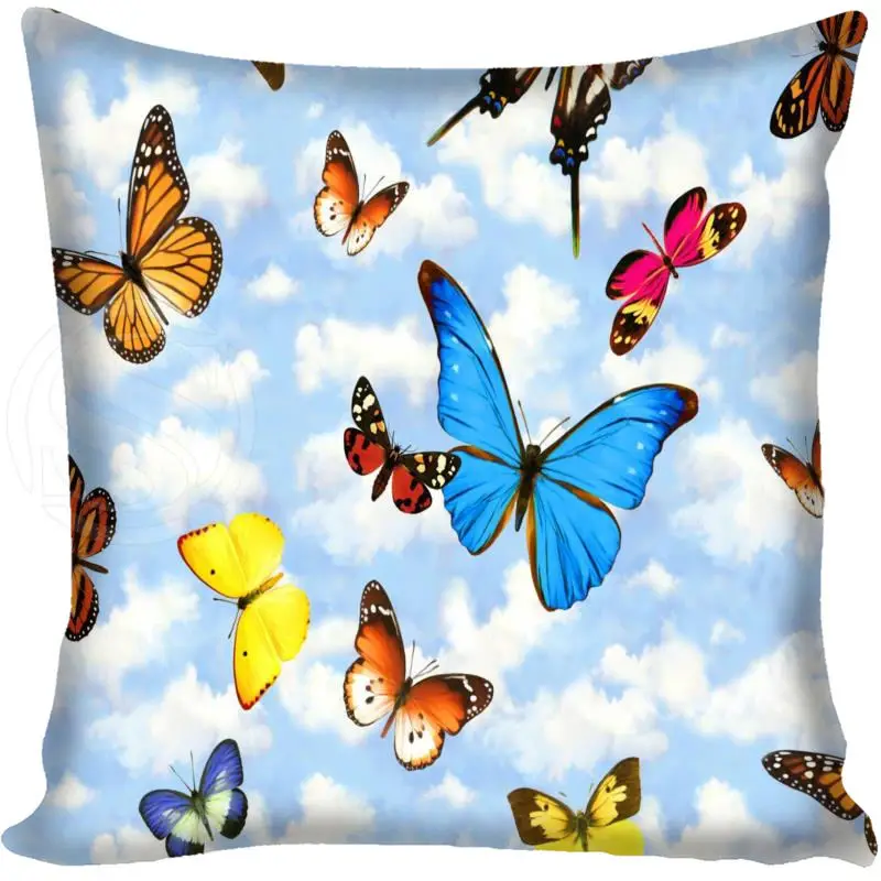Pillowcase Изготовленный на заказ Наволочка с изображением бабочки площади молнии домашняя декоративная Подушка Крышка с двух сторон Печатный более size35X35 40 х 40 размером 45*45, 60X60 - Цвет: Pillowcase