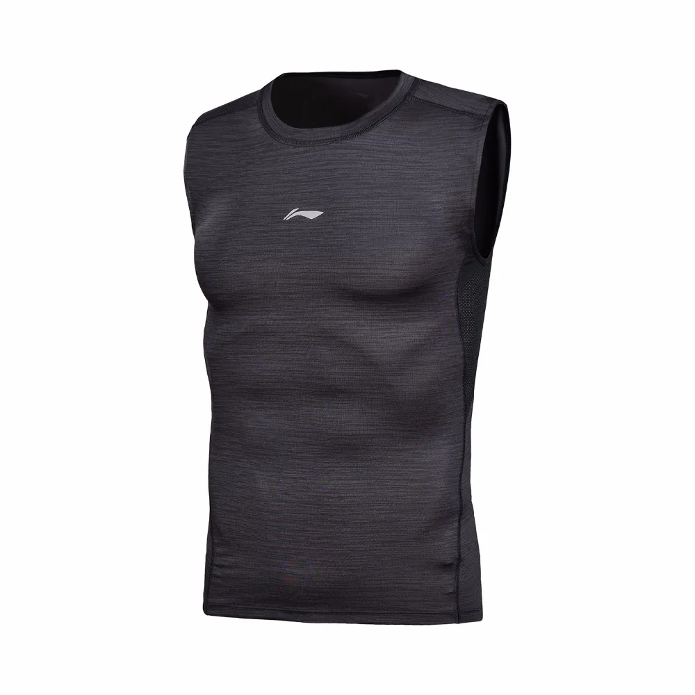 Li-Ning мужские профессиональные жилеты плотно прилегающие быстросохнущие дышащие