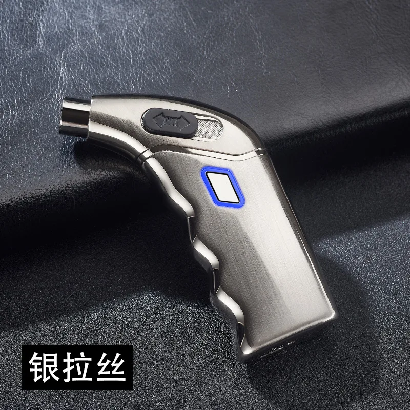 4 Новые Креативные ветрозащитные usb зарядка двойные дуговые зажигалки импульсные Плазменные сигареты, сигары, табак бумажный жгут для зажигания трубки гаджеты для мужчин - Цвет: 4