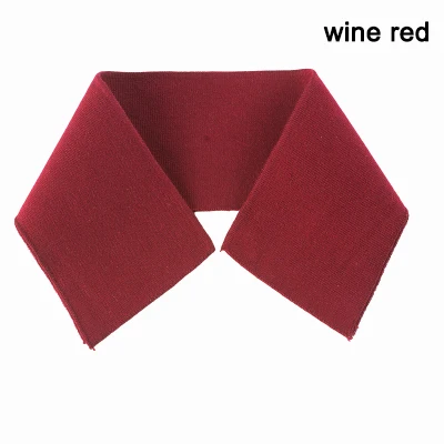wine red 2 шт. 43*8 см Тонкая ребристая трикотажная ткань хлопок стрейч ткань для шитья воротник футболки бейсбольная одежда 28 цветов - Цвет: wine red