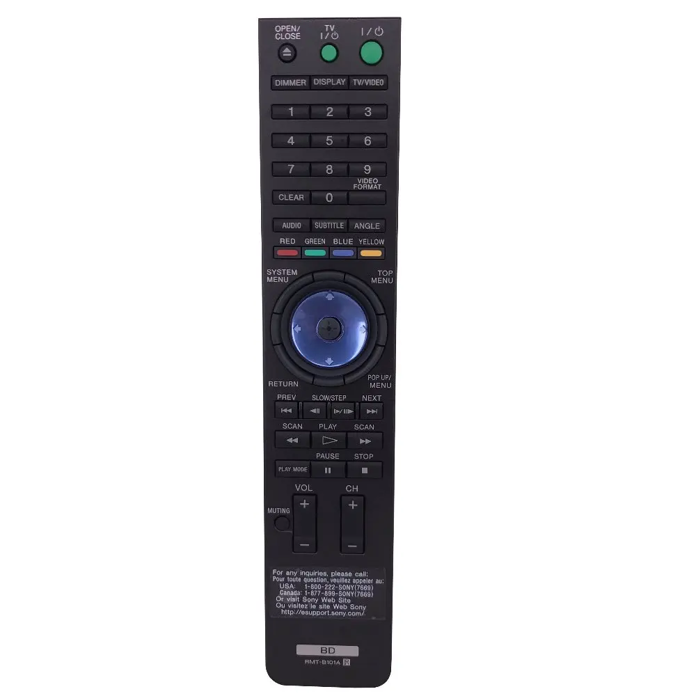 Новый пульт дистанционного управления для SONY BD RMT B101A BDP S300 S301 S2000ES Blu Ray подходит DVD