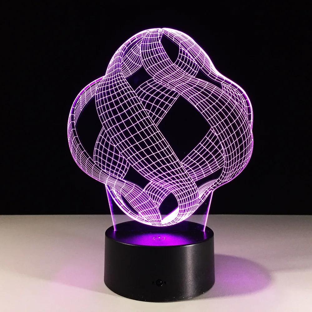 

Abstract Art LED Night Light 7 Colors Touch Sensor 3D Table Lamp for Home Office Bar Decoration Creative Gift