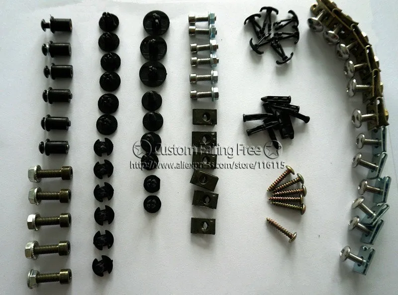 

motobike fairings screw bolt kit for YZF R1 2004 2005 2006 black fairing dag screws yzf r1 04 05 06 coupling bolt set