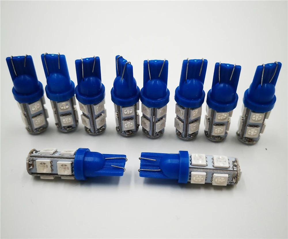 20pcs T10 5050 9SMD 9LED Car Led 194 168 192 W5W DC 12V Auto mobile Bulbs Parking Lamp Wedge Interior Side Marker Lights | Автомобили и