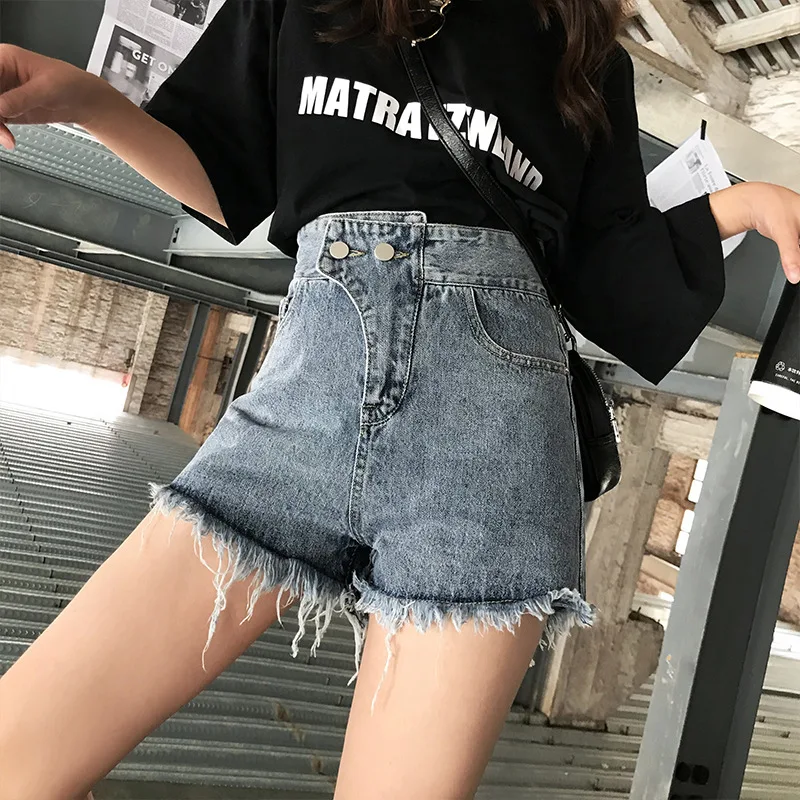 Новинка 2019 женские летние широкие шорты Летние Стильные сексуальные джинсы