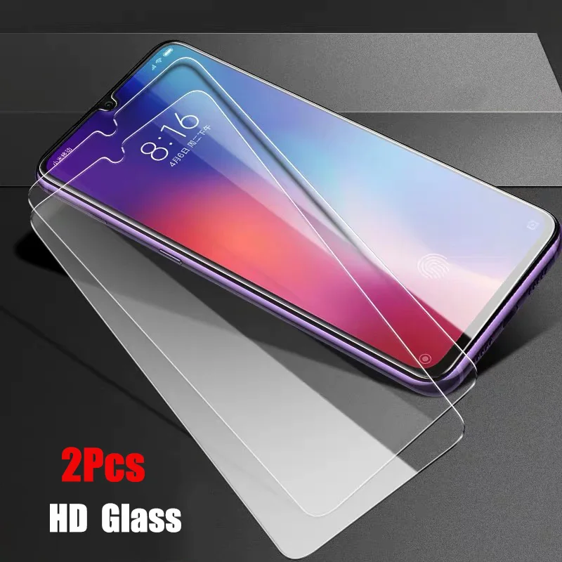 2pcs HD glass 2 шт./лот, закаленное стекло для Xiaomi mi 9 SE mi 9 Pro, Защитное стекло для экрана, анти-Blu-Ray стекло для Xiaomi mi 9 se, защитная пленка - Цвет: 2pcs HD glass