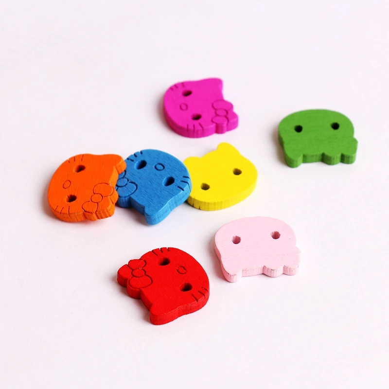 Пуговицы деревянные с вырезанными животными 21 х20 мм 50 шт. | Дом и сад