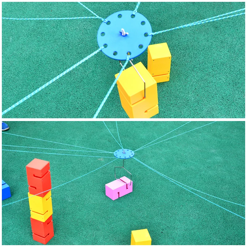 Kids School Together to Build Tower Games Kindergarten Teamwork Outdoor Fun Sports Toy Children Kids Sensory Training Toy Games