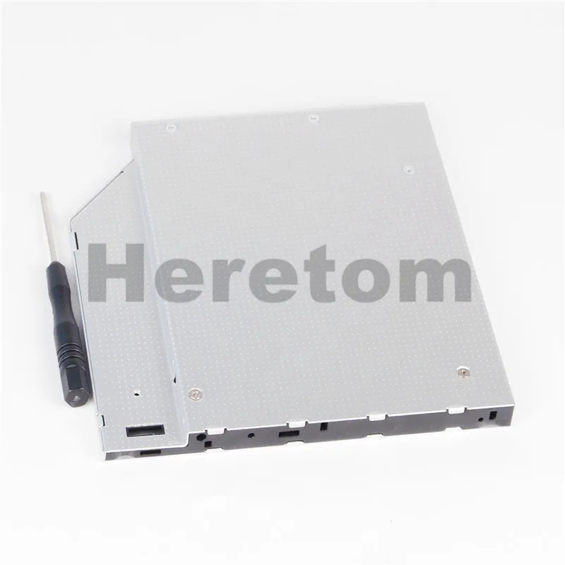 Heretom алюминиевый Универсальный 9,5 мм PATA/IDE для SATA 2 HDD Caddy жесткий диск лоток для ноутбука DVD CD-ROM Optibay
