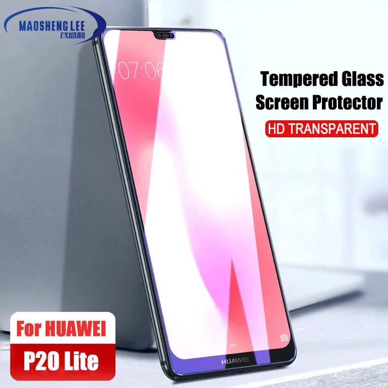 2 шт./лот закаленное стекло для Huawei P20 Lite защита экрана 2.5D 9h p20 lite от синего