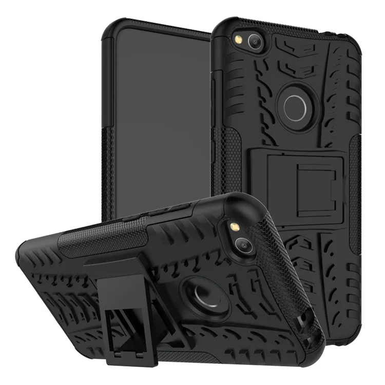 black Для huawei GR3 /P8 Lite/P9 Lite чехол противоударный TPU+ PC чехол-подставка для телефона для huawei Nova Lite/Honor 8 Lite чехол - Цвет: black