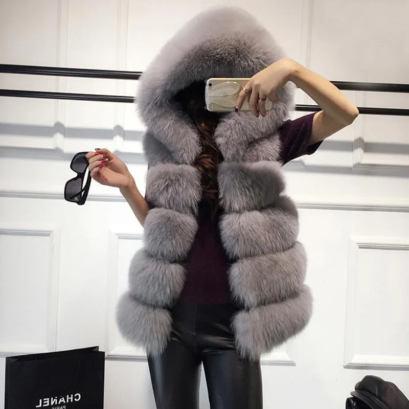 Новинка 2019 осенне зимнее женское пальто с капюшоном плотный теплый жилет из