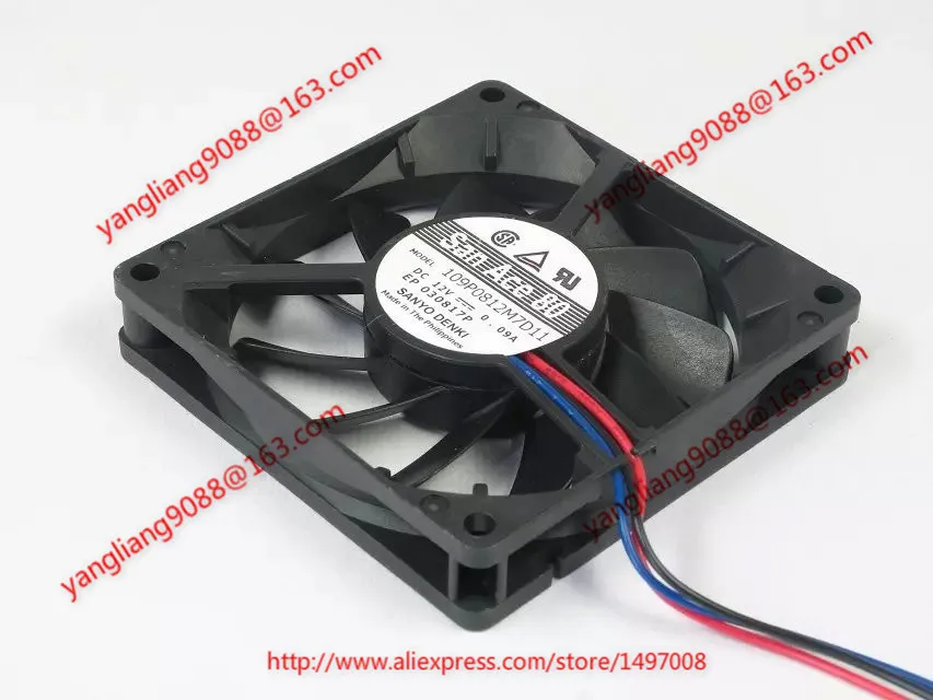 Вентилятор для охлаждения сервера SANYO DENKI 109P0812M7D11 DC 12 В 0 09a 80x80x15 мм|square fan|server