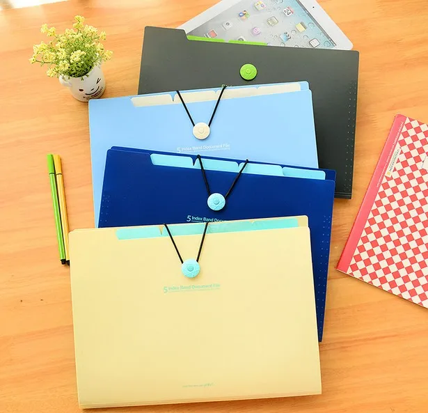 Папка А4 с множеством пряжек простая сумка для хранения документов карамельного