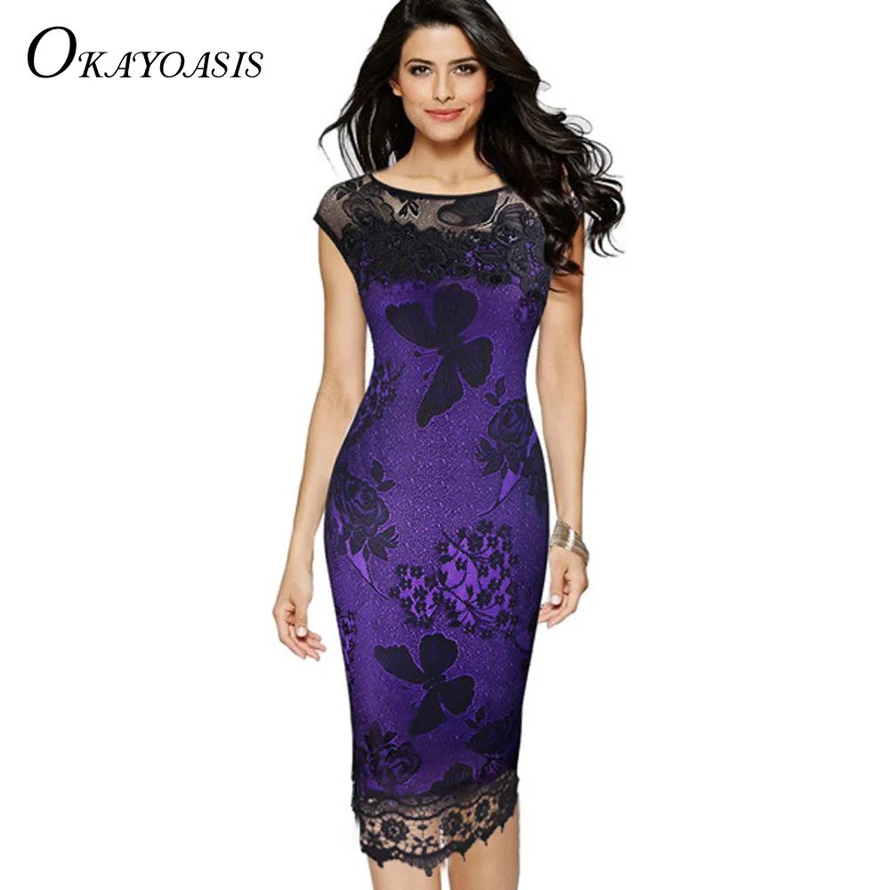 Женское летнее элегантное платье с вышивкой крючком облегающее офисное в