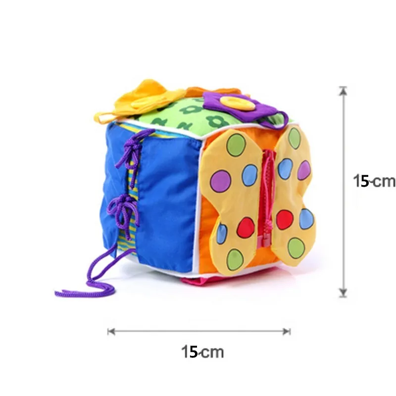 1 pc Ранние образовательные Babylearning и обучающие игрушки Монтессори ткань платье куб Набивная игрушка - Цвет: 1 pc
