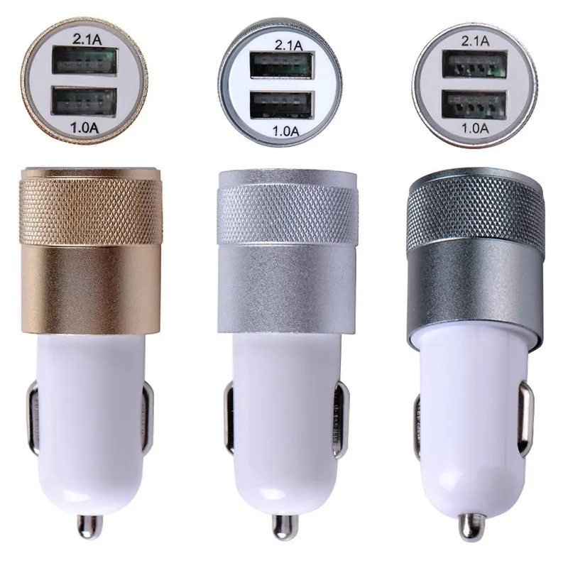 2 USB зарядное устройство Автомобильное универсальное 2.1A 1A автомобильное гнезда