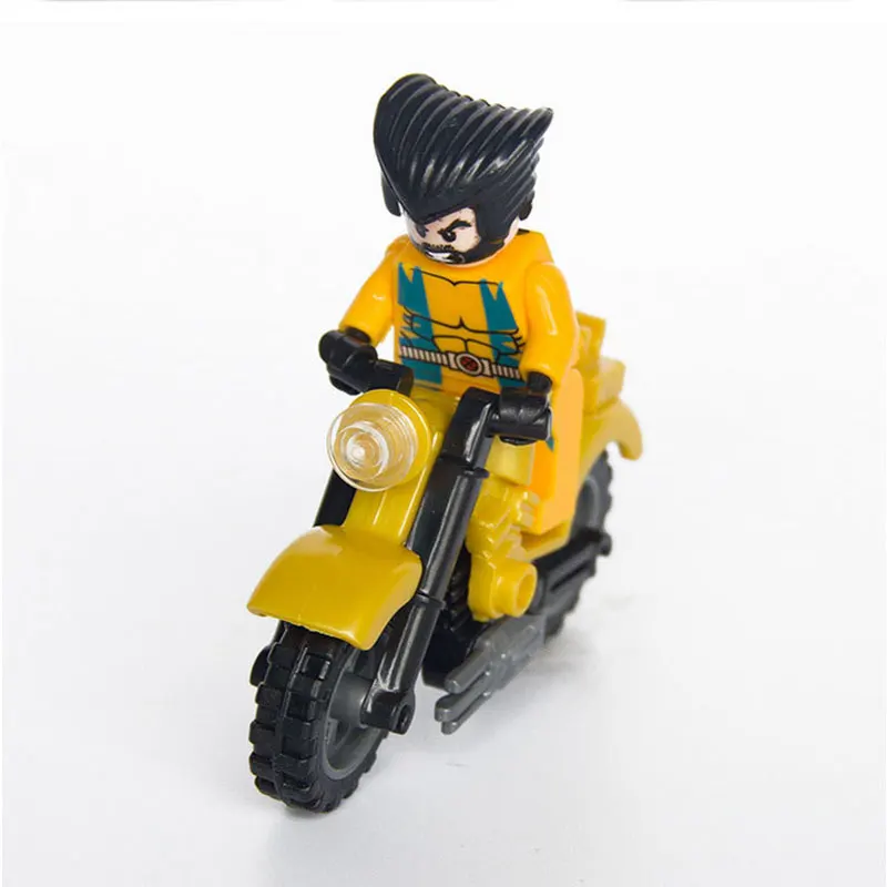 6 шт./компл. Hasbro Marvel Мстители Железный человек Капитан Америка Халк Классическая модель куклы мотоцикл строительные блоки игрушки для детей