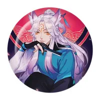 ZXFJXR 58 мм 6 шт./компл. Onmyoji Kagura Hotaru SSR Gog Tenkou Abe Shikigami брошь на рюкзаке значки значок
