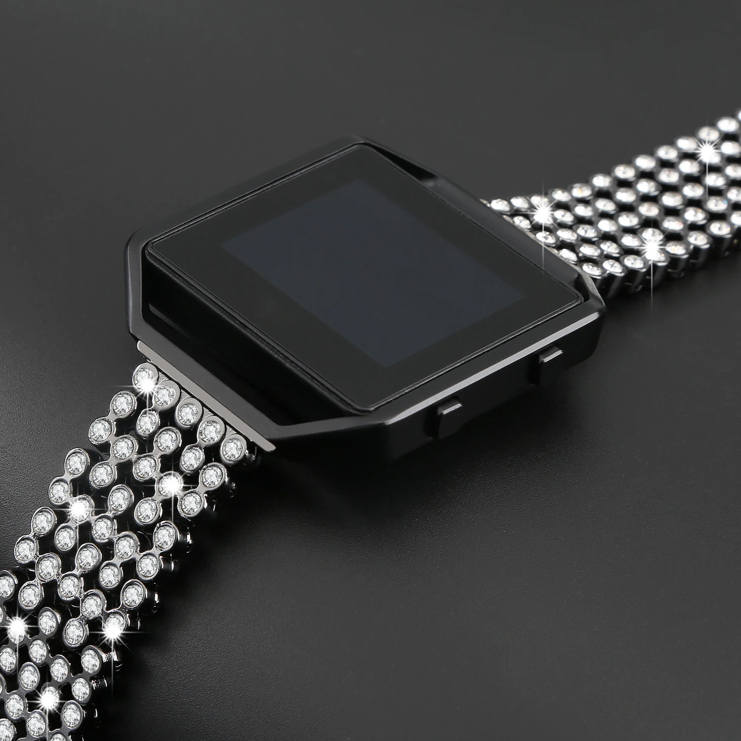 Для Fitbit Blaze Band Joyozy Замените браслеты Bling+ нержавеющая сталь, Fitbit Blaze полосы, серебро, розовое золото, черный