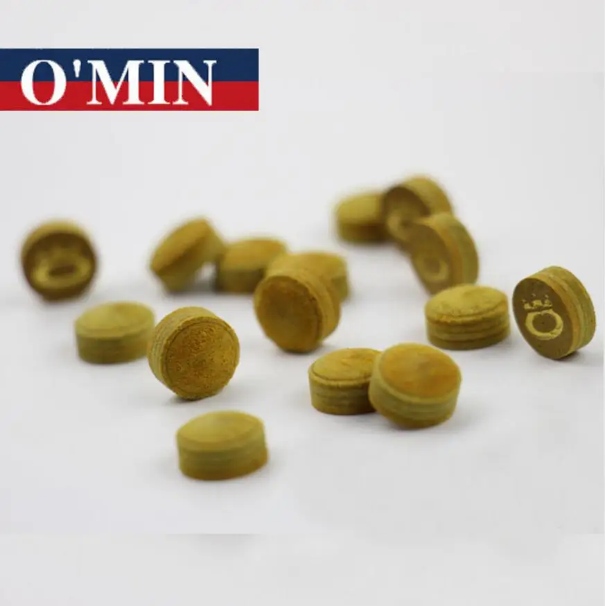 New 8 Pieces/lot Multilayer Omin Snooker Cue Tip 10mm/11mm Yellow Color M Hardness Professional Billiards Accessories China 2019 | Спорт и