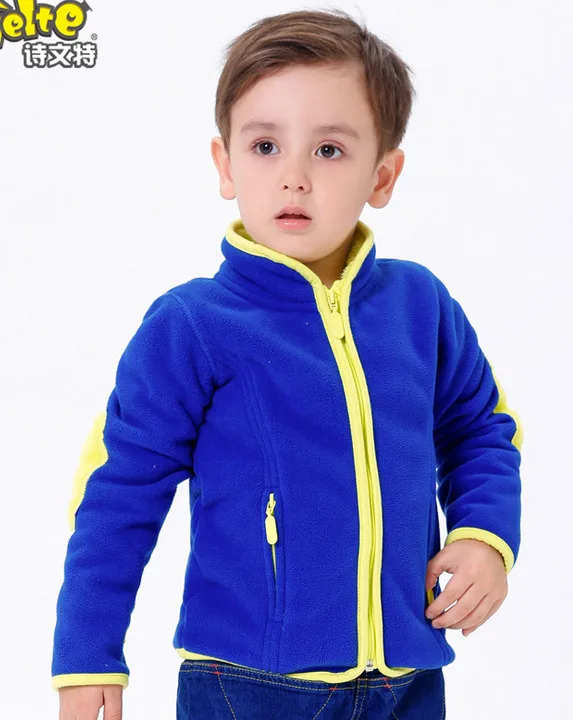 

Small boys and girls Dongkuan thick coat solid color cashmere cardigan Korean fleece warm jacket wholesale