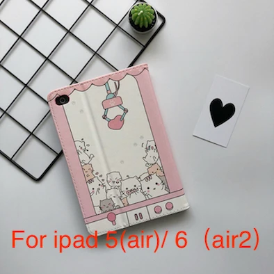 Kawayi подарок на год кота чехол Обложка для ipad 9,7 Pro air2 Мягкая обложка для ipad Air1 Чехол ipad mini 1/2/3/4, ipad Стенд - Цвет: ipad 5(air) 6air2