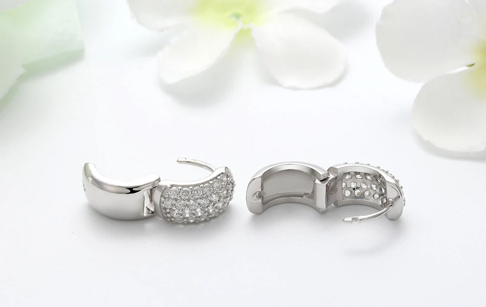 ORSA JEWELS женские серебряные серьги-кольца из натуральной 925 пробы, маленький серебряный цвет, розовое золото, Женские Ювелирные украшения для вечеринки, подарок, SE101
