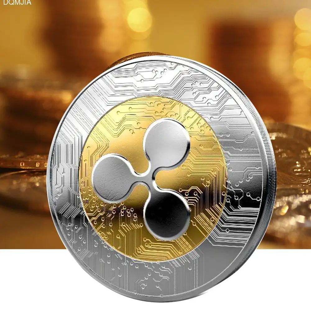 1 шт. гофрированная монета XRP CRYPTO памятная пульсация круглые коллекторы