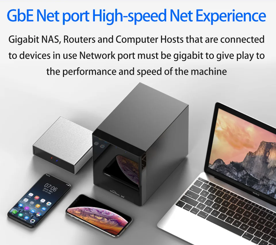 3,5 гигабитный Ethernet NAS HDD корпус смарт HDD чехол для 3,5 ''жесткий диск гигабитный Ethernet интерфейс Nas диск удаленного доступа