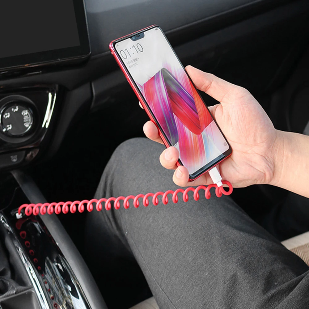 Ascromy 3 в 1 Весна кабель для передачи данных Зарядное устройство iPhone X XR XS MAX 7 8 плюс