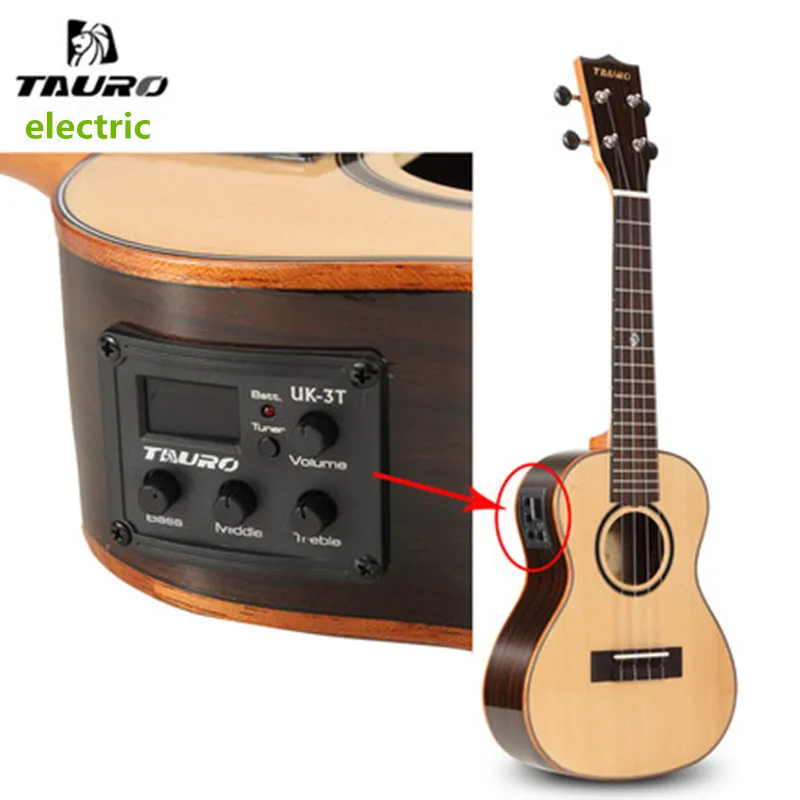 Высококлассная электрическая укулеле для концертов Eq 23 твердые еловые Струнные