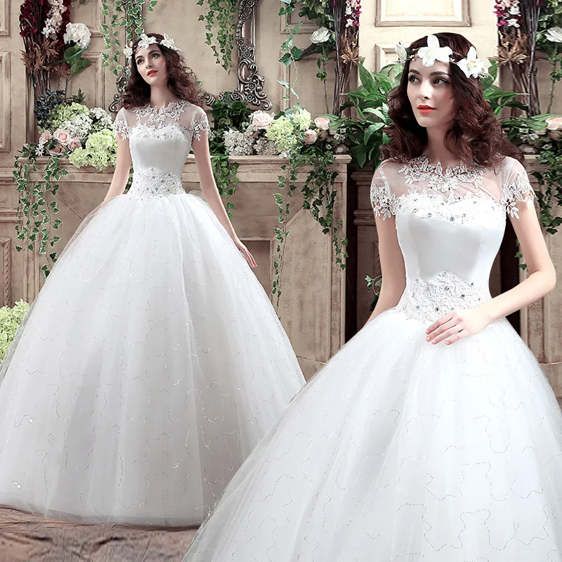 Белый 2019 винтажные Свадебные платья с короткими рукавами на заказ vestido de noiva