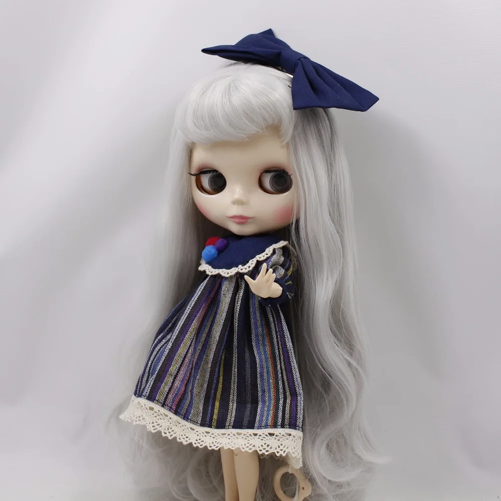 Кукла ледяная DBS Blyth наряд licca Полосатое платье с бантом кружевная игрушка одежда