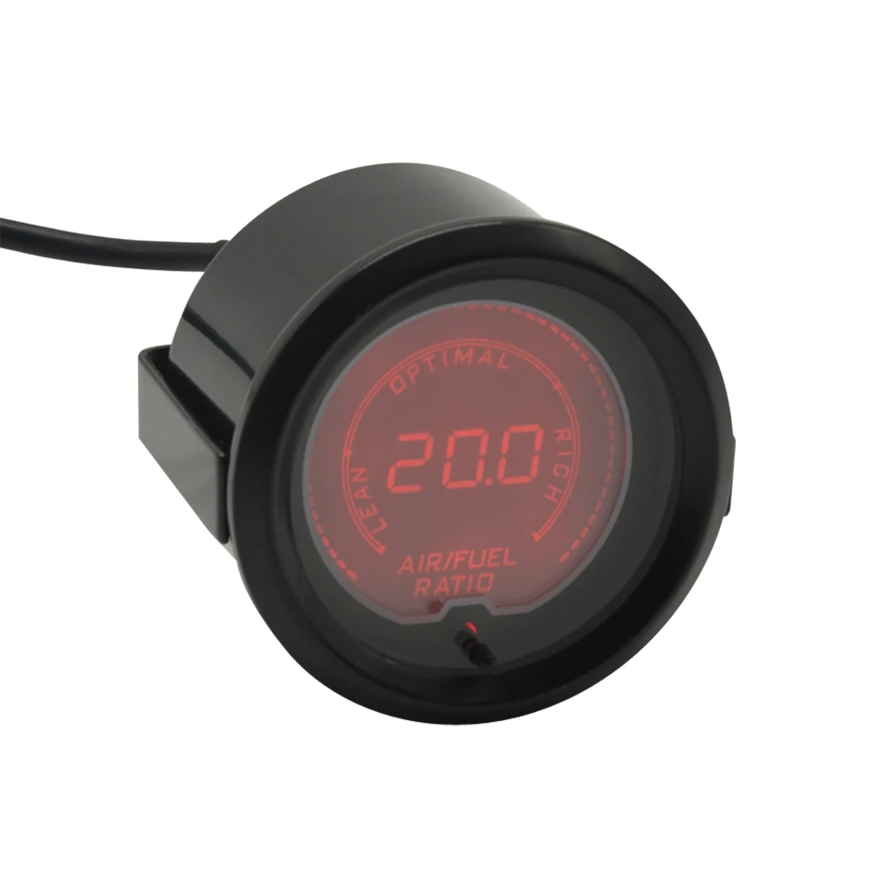 Dragon gauge 52 мм(2 дюйма) Автомобильный датчик соотношения воздушного топлива ЖК-дисплей 7 цветов подсветка метр узкополосный дымчатый объектив Автомобильный датчик