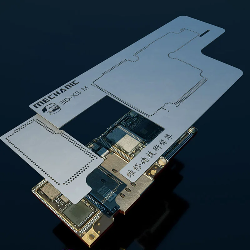 Механический 3D-XS-M BGA Reball трафарет для iPhone X Xs/Xs Max ремонт 3D стальная сетка паз дизайн сетка