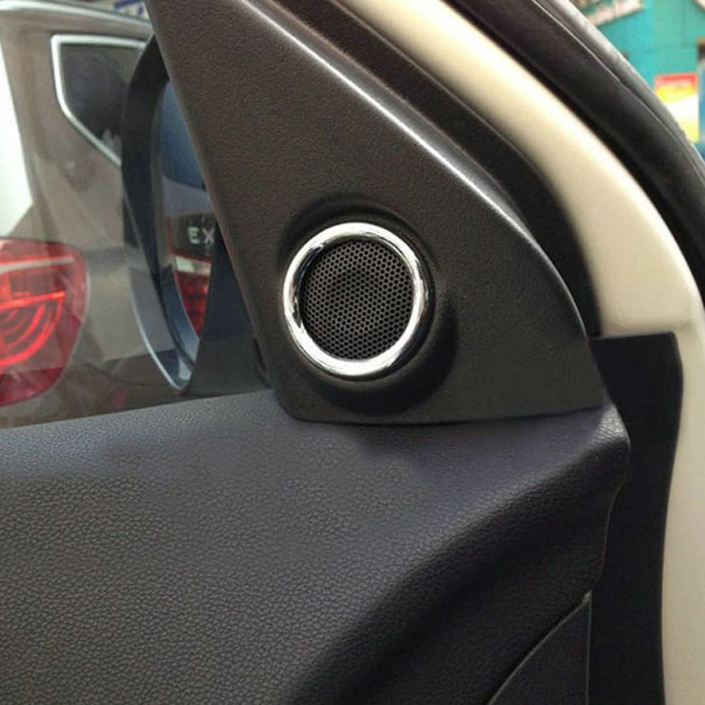 ABS хромированная отделка аудио кольцо автомобильные наклейки дверной динамик